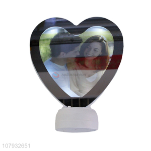 Good price heart shape magic mirror picture photo frame for sale