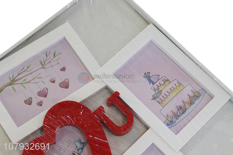 Good selling durable couple collage photo frame with three opening