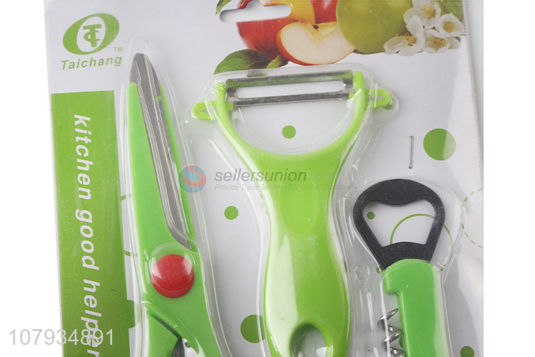 Good Sale Kitchen Tools Kitchen Scissors Peeler Bottle Opener Set