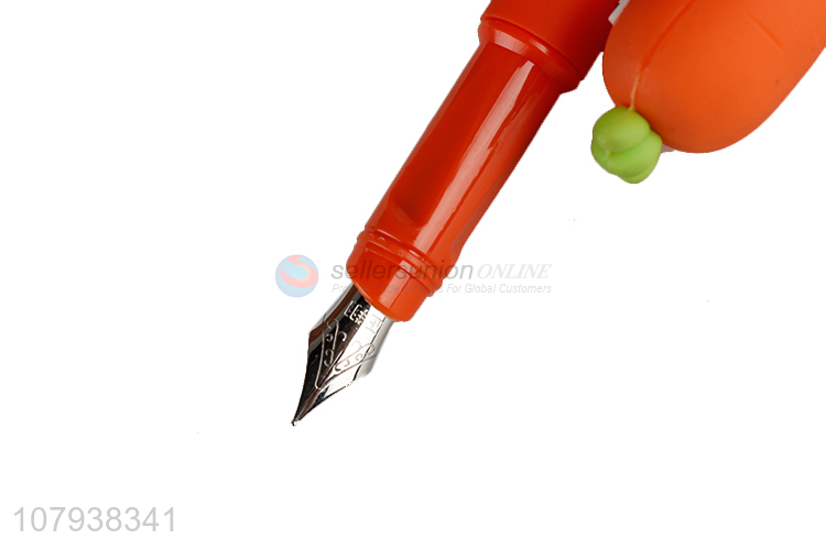 China export orange plastic pen creative writing pen for student