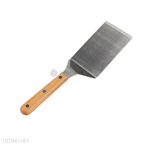 Hot selling stainless steel household cooking shovel with wooden handle