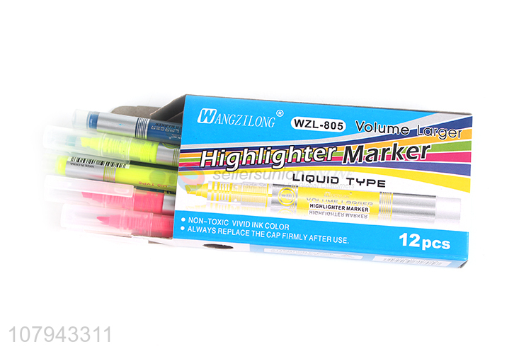 Good selling 12pieces school office highlighter marker for students