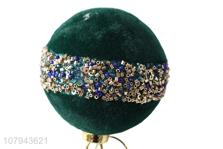 Yiwu wholesale dark green painted christmas ball party decoration