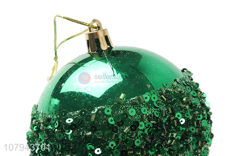 Yiwu direct sale green painted christmas ball party decoration