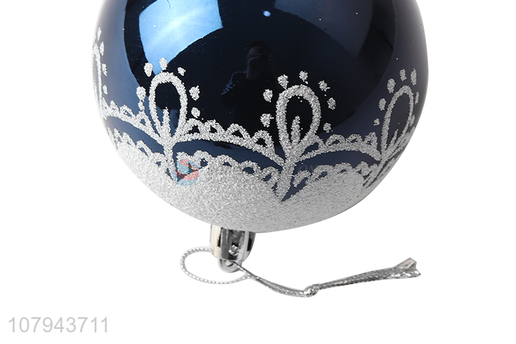 Yiwu wholesale blue glitter Christmas ball party Christmas tree pendant