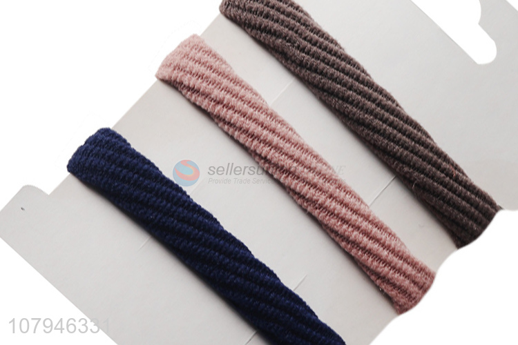 New arrival multicolor temperament hair ring simple headband set