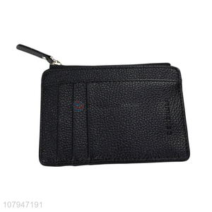 Factory direct sale black mini business passport card holder wallet