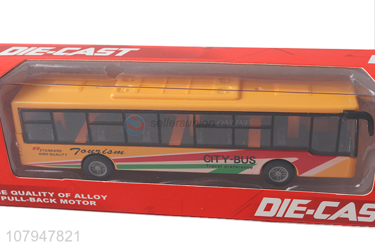 Wholesale Pull Back Vehicle Plastic Bus Model Toy Car