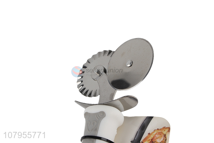 Good selling stainless steel pizza double wheel pizza slicer