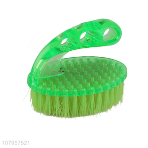 Factory price green plastic clothes cleaning brush laundry brush