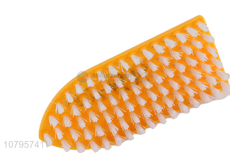 Yiwu export yellow plastic scrubbing brush household laundry brush