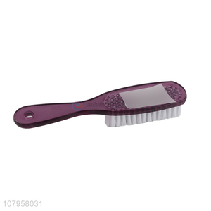 Factory direct sale purple long handle shoe brush plastic brush