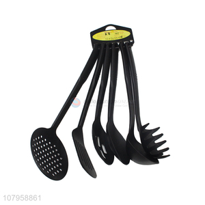 Good price black nylon food grade spatula set home kitchenware wholesale