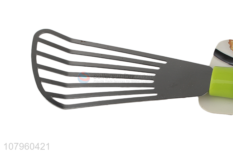 Hot Sale Stainless Steel Slotted Turner Steak Fish Cooking Spatula