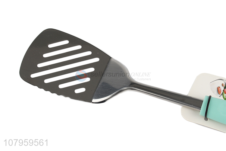 Fashion Plastic Handle Stainless Steel Slotted Turner