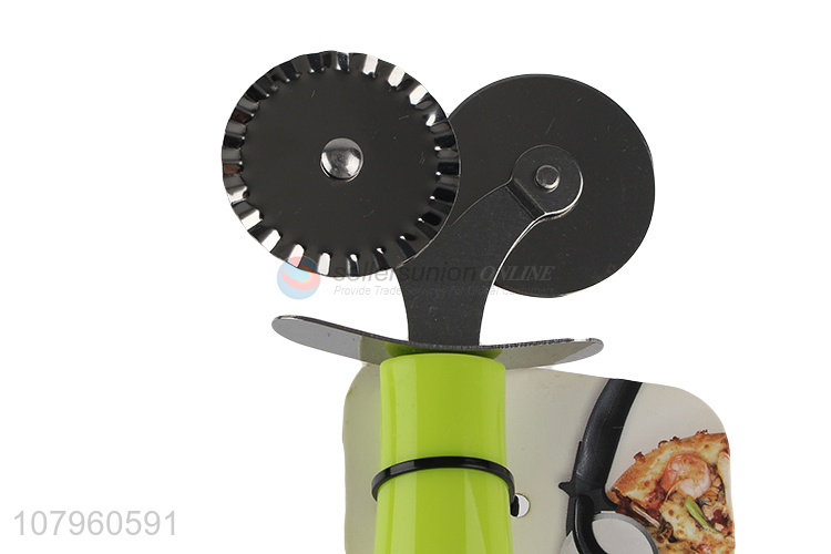 Good Price Stainless Steel Double Wheel Pizza Cutter Pizza Wheel Slicer