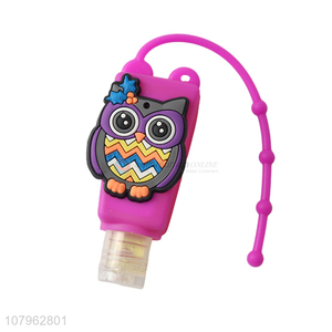 Custom logo flower scented hanging cartoon silicone holder hand sanitizer