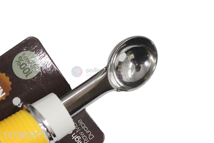 Most popular round stainless steel melon baller scop with plastic handle