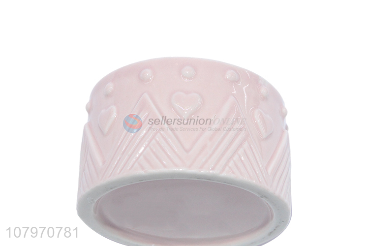 Most popular ceramic jewelry box European style embossed ring box