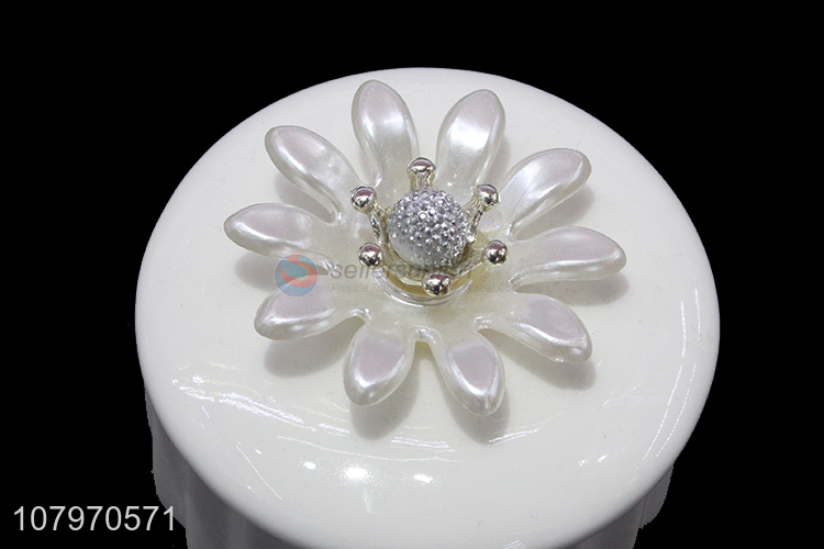 Hot sale round ceramic jewelry box jewelry container jewelry accessories