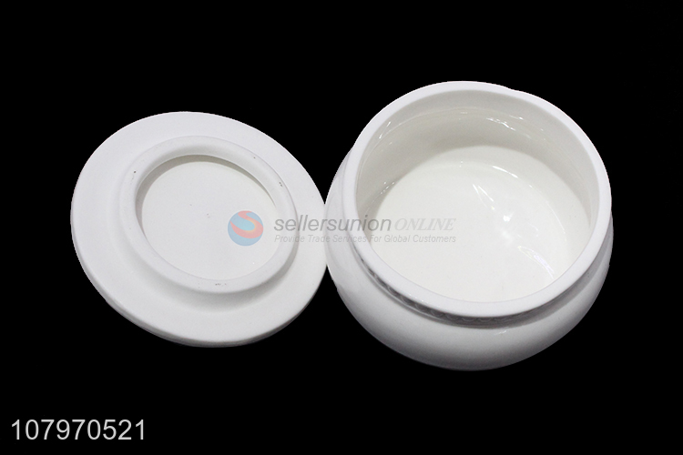 Yiwu market round ceramic jewelry case porcelain trinket box case