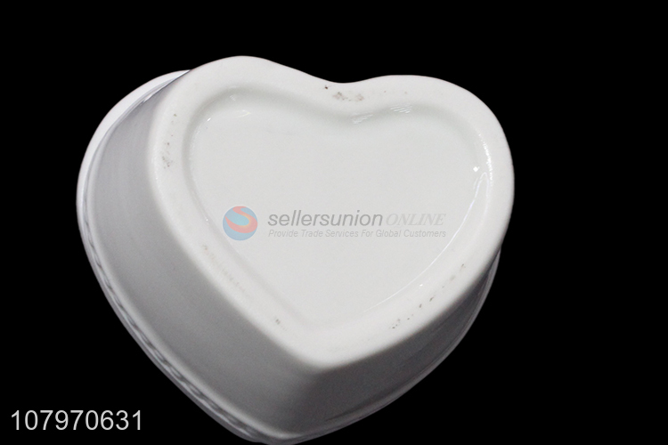 New arrival heart shaped ceramic jewelry box pendant necklace boxes