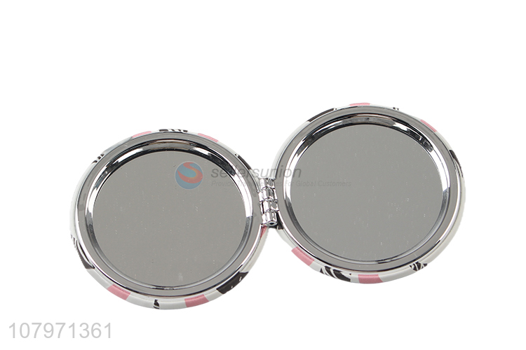 Custom Printing Foldable Makeup Mirror Double Sides Small Round Mirror