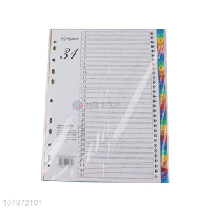 Good selling paper color file index dividers for school and office