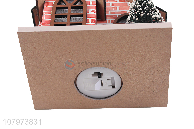 New arrival led light European style retro house for Christmas decoration