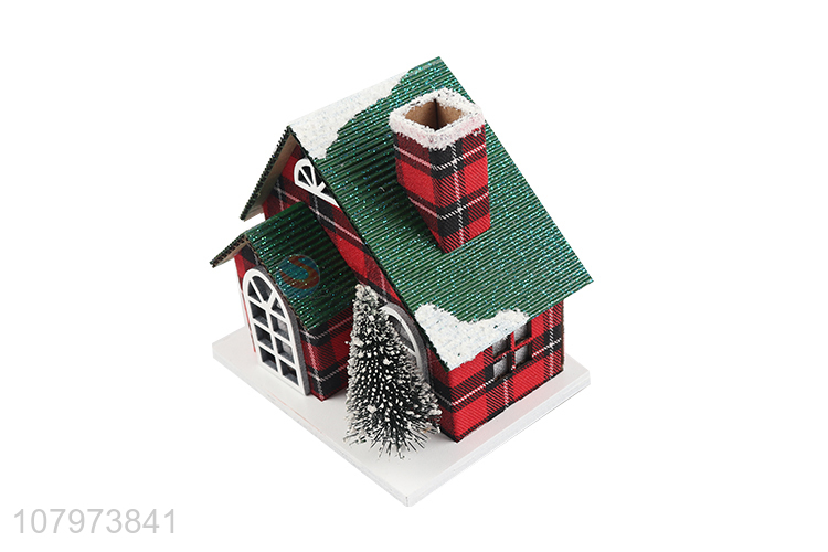 Hot selling creative Christmas ornaments led light European style house craft