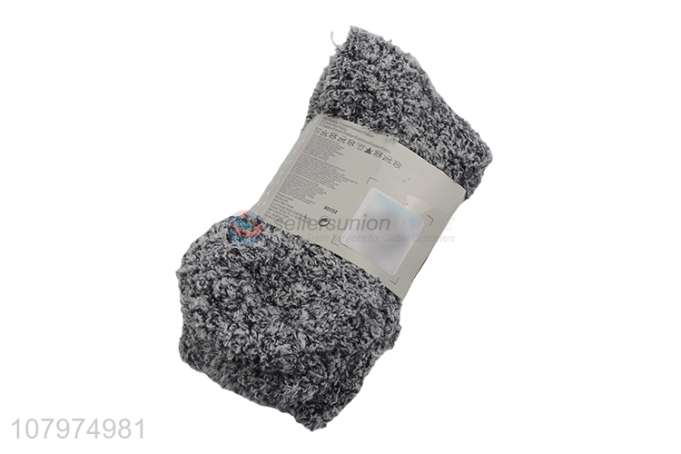 Good quality 2 pairs ladies comfortable thermal crew socks for winter