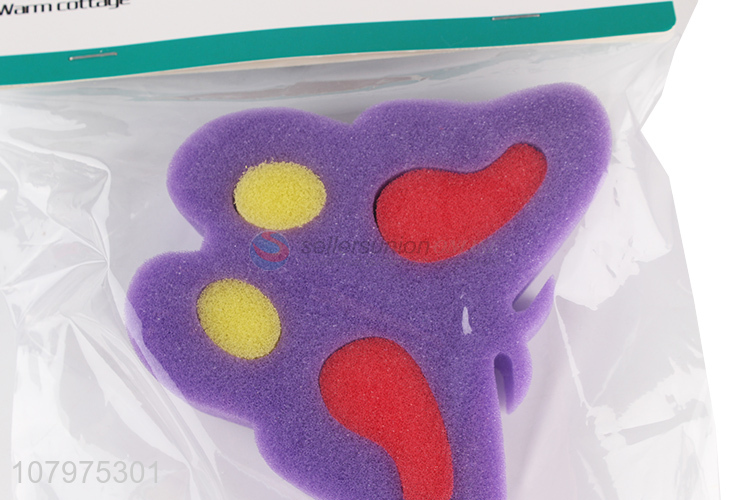 Factory wholesale butterfly shape kids body cleaning bath sponge