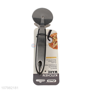 Best quality silver stainless steel creative pizza cutter for kitchen baking