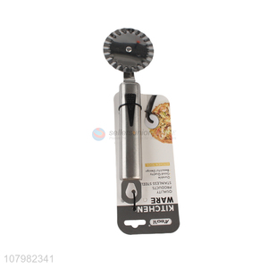 Top sale silver stainless steel creative pizza cutter for kitchen baking