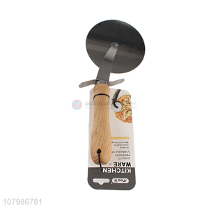 Wholesale cheap price wooden handle pizza cutter wheel for sale