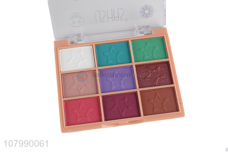 Wholesale candy color eyeshadow portable 9 color eyeshadow palette