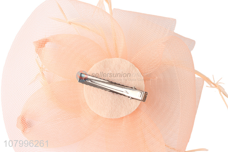 Latest arrival tulle fascinator hair clip kentucky derby tea party hairpins