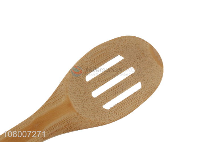 Cheap price cooking tools bamboo slotted spatula with top quality