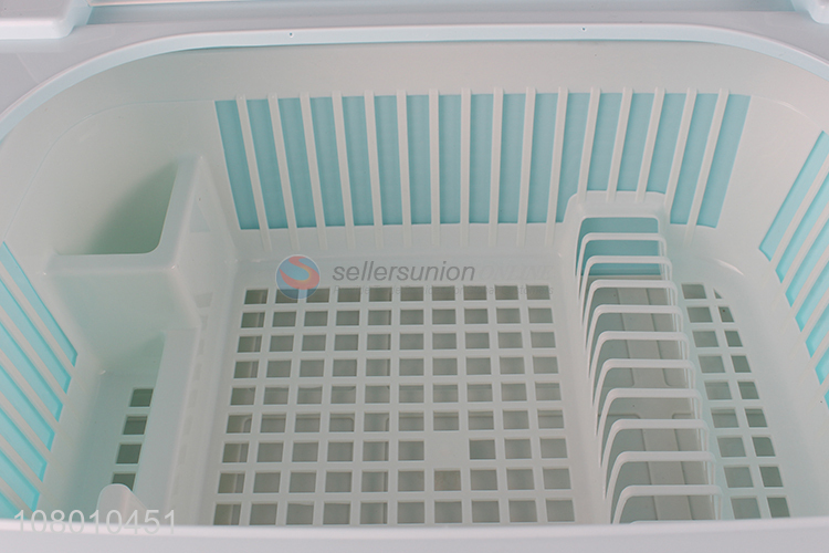 Popular products blue plastic storage box dish drying rack