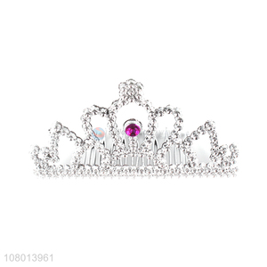 Latest design silver children plastic tiaras for decoration