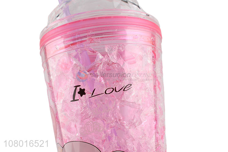 Recent design plastic cooling cup freezer straw cup reusable milk cups