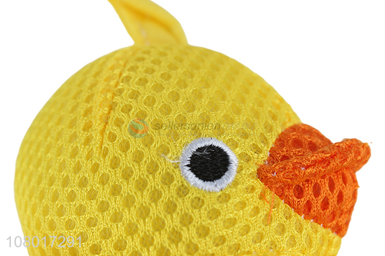 Creative design duck shape yellow bath sponge for household