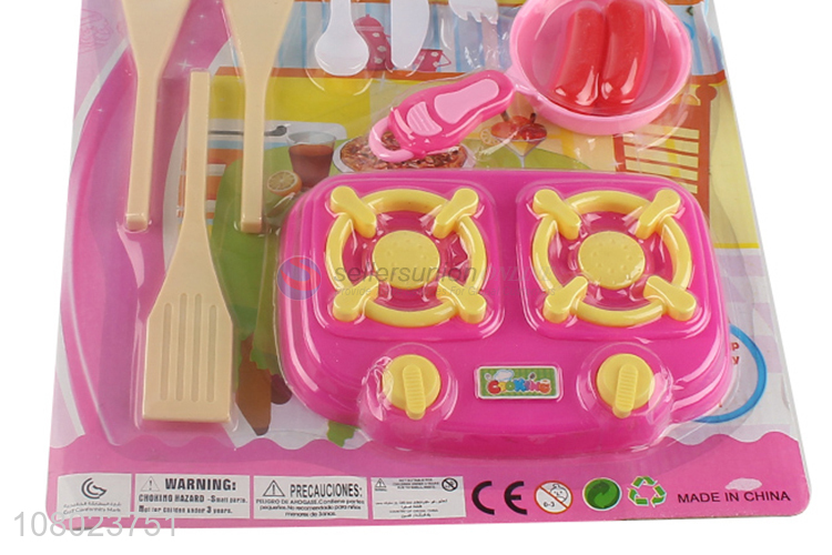 Yiwu wholesale plastic children kitchen cooking tableware toys set