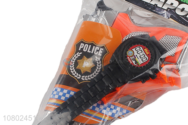 Factory direct sale children plastic police set toys for gifts