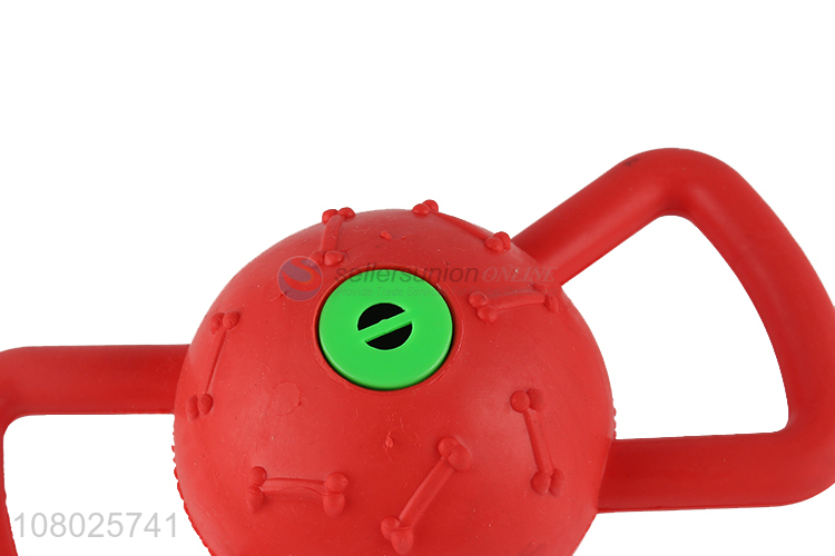 Hot selling red silicone toy ball pet chew toy