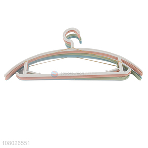 Online wholesale non-slip wide plastic clothes hanger adult clothes hanger