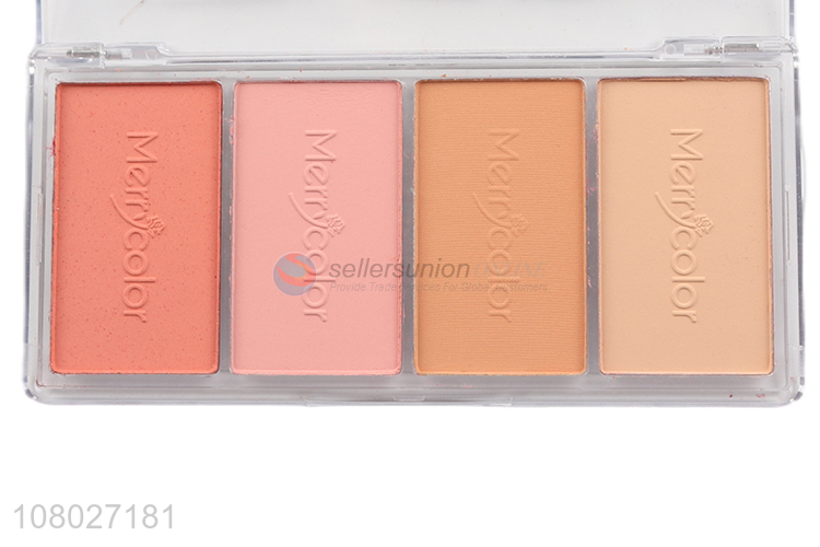 New arrival popular 4 colors sculpting blusher palette pink blush palette