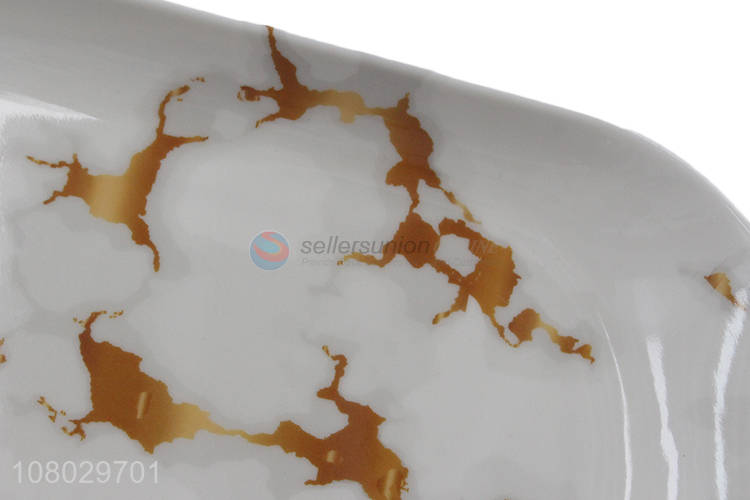 New arrival heavy duty marbling melamine serving trays for restaurant