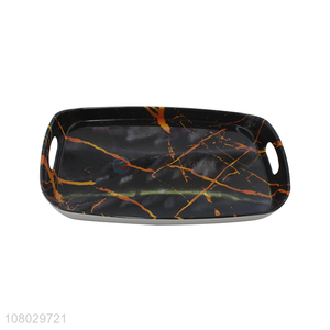 Online wholesale non-toxic melamine serving tray marbling serving platter