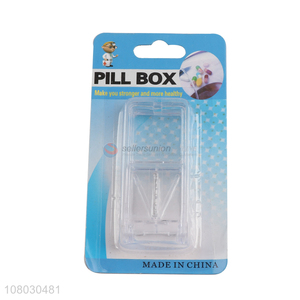 New arrival portable transparent pill box medicine box for sale